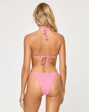 Dolce Bikini Bottom - Fleur ruched bikini bottoms, hipster swimwear bottoms