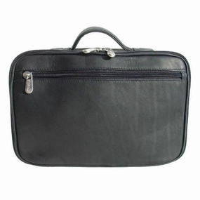 Folding Travel Bag Piel Leather Hanging Cosmetic Utility Kit