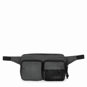 Eastpak Double Crossbody - Black Denim Travel Holdall Bag