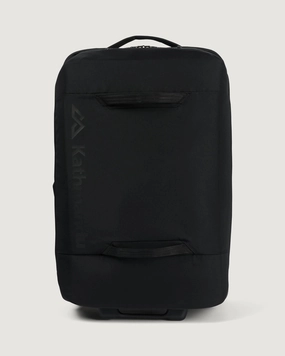 Fitness Travel Bag Travel Pouch Split Level Trolley - 90L - Black/Black