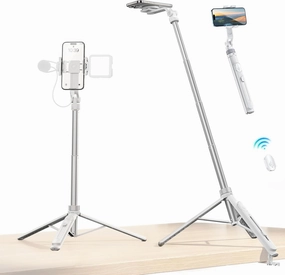 Ulanzi Tt88 Magnetic Tripod 57" Selfie Stick W/ Remote & Cold Shoes - White Shop Grab Savings Big Savings Alert