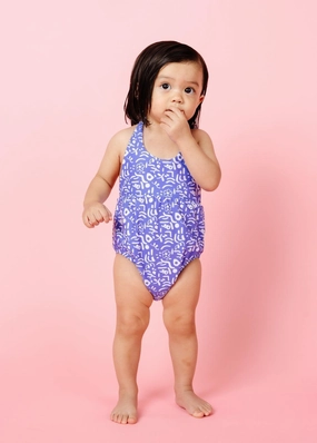 Doodles | Baby Romper One-Piece girls full coverage swimwear, kids swimwear for pool