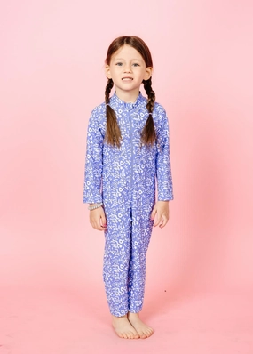 Doodles | Mini Rashguard One-Piece (Unisex) girls full coverage swimwear, kids swimwear for pool