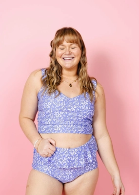 Doodles | Peplum Bottoms elastic waistband swim bottoms, mix-and-match bikini bottoms
