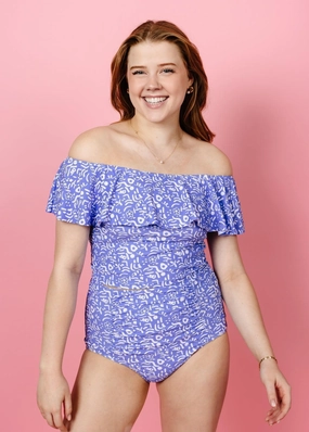 Doodles | Ruffled Around Top tankini swim tops, adjustable bikini tops