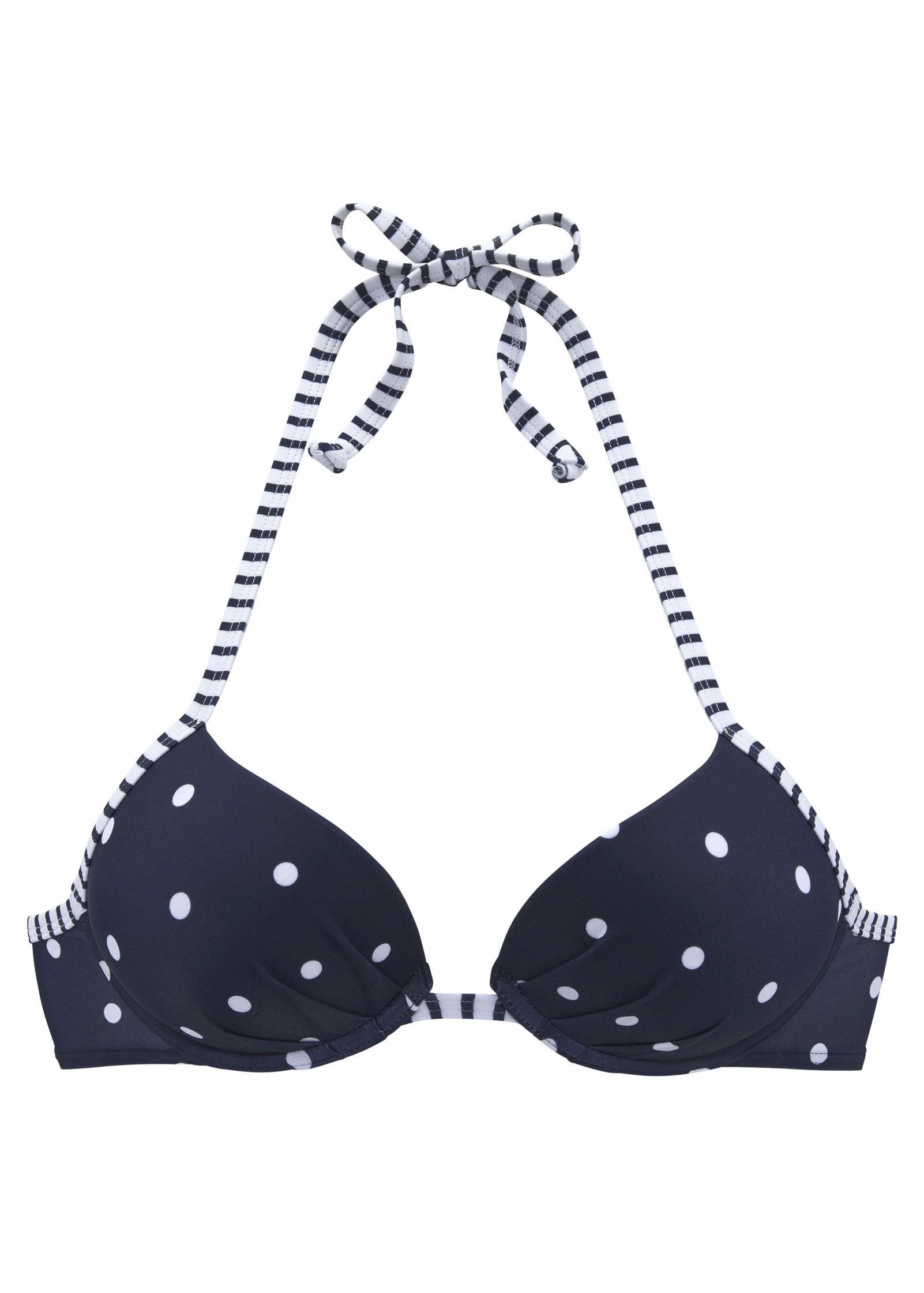 Dot Push-Up Top - Striped Polka-Dot