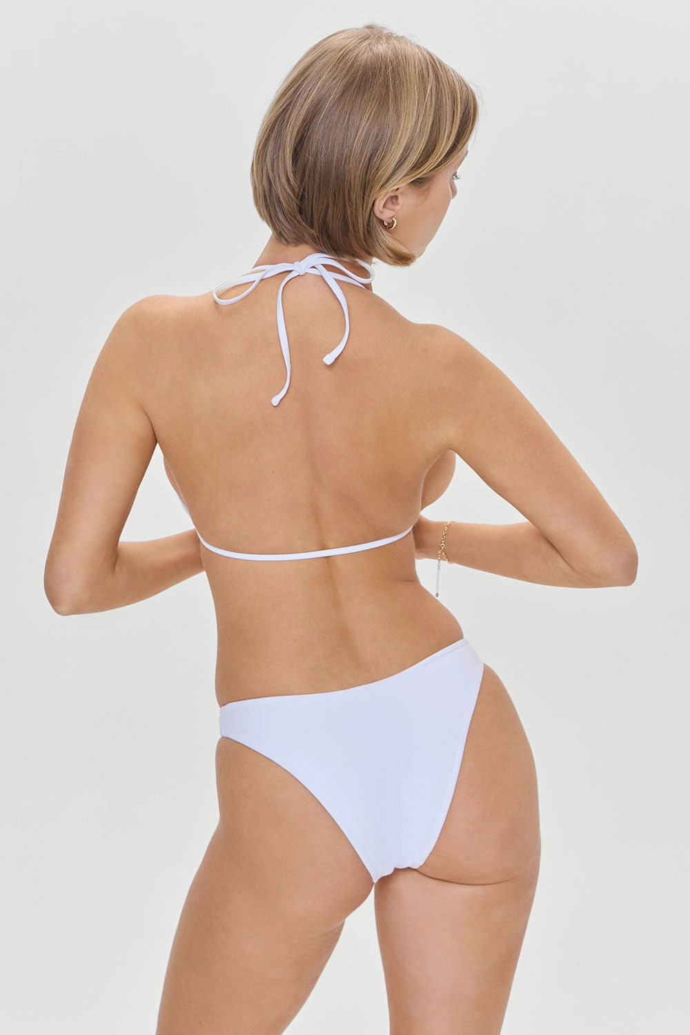 Dove Bikini Bottom - Optic White womens swim bottoms, high waist bikini bottoms