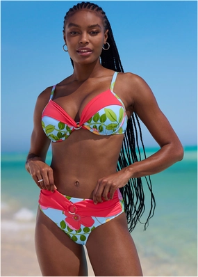 Draped Ring Underwire Top - Soft Meadow womens sun protection swimwear, trendy swimwear collection