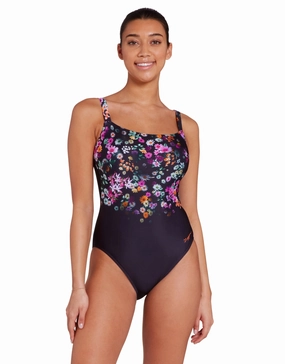 Dream Adjustable Classicback Swimsuit - Black/Multi minimalistic swimsuits women, sleek swimwear styles
