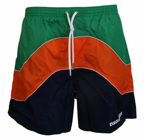 Dsquared multi Printed Swimshorts Men's Boxer mens full coverage swimwear, stylish mens swim trunks