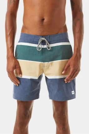 Duke Hybrid Trunk In Navy mens beach swimwear, quick dry mens swimsuits