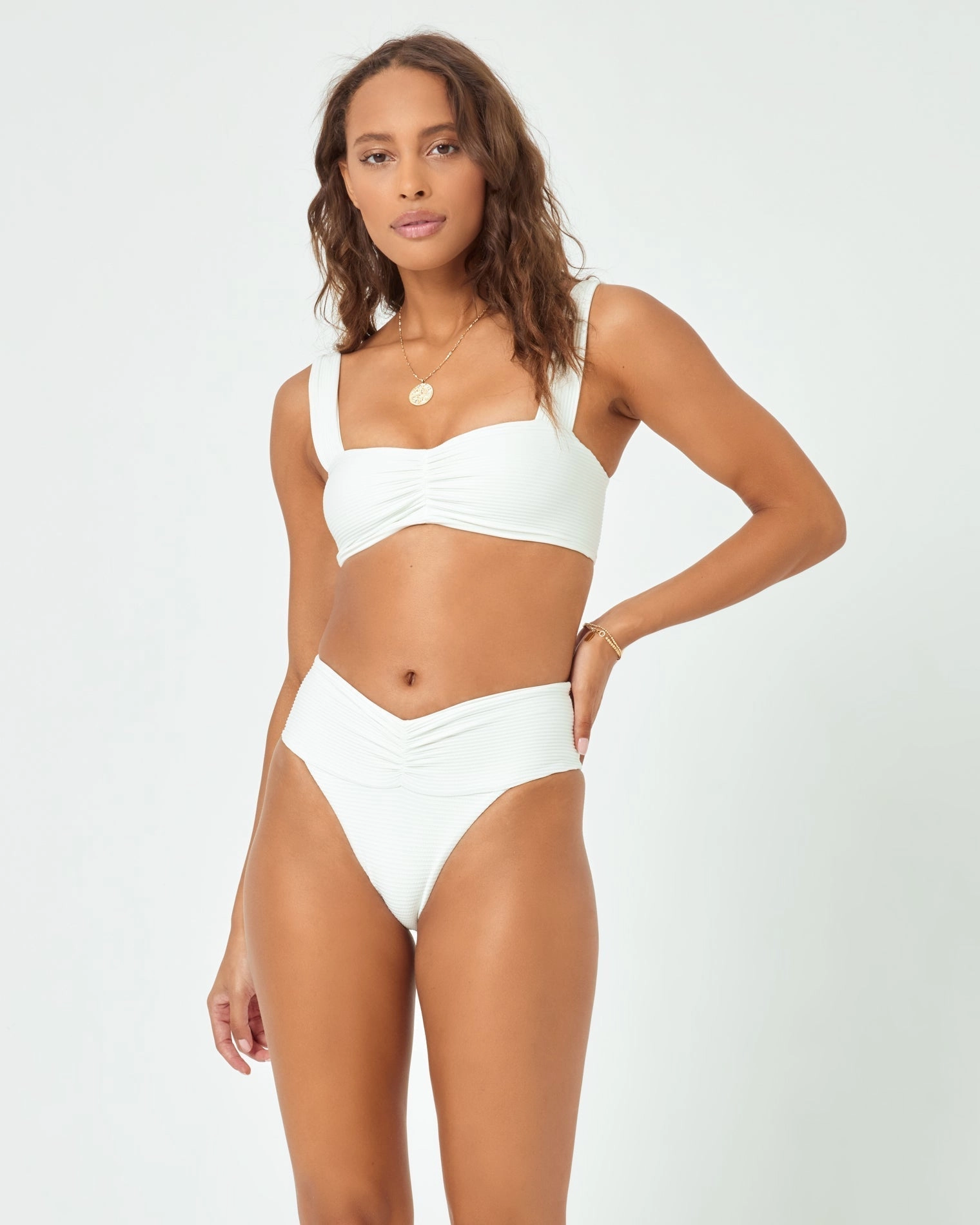 Eco Chic Repreve Bardot Bikini Bottom - Cream