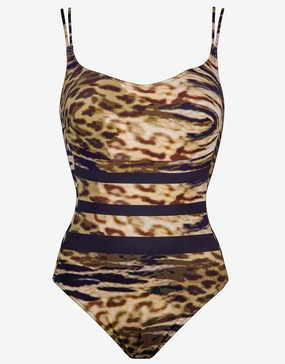 Edge Underwired Swimsuit - Tiger Camo pool-ready swimwear for women, trendy swimwear collection