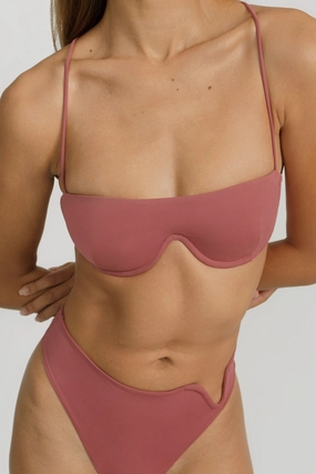 Eliza Top - Rouge soft fabric swimwear women, resort swimwear for ladies