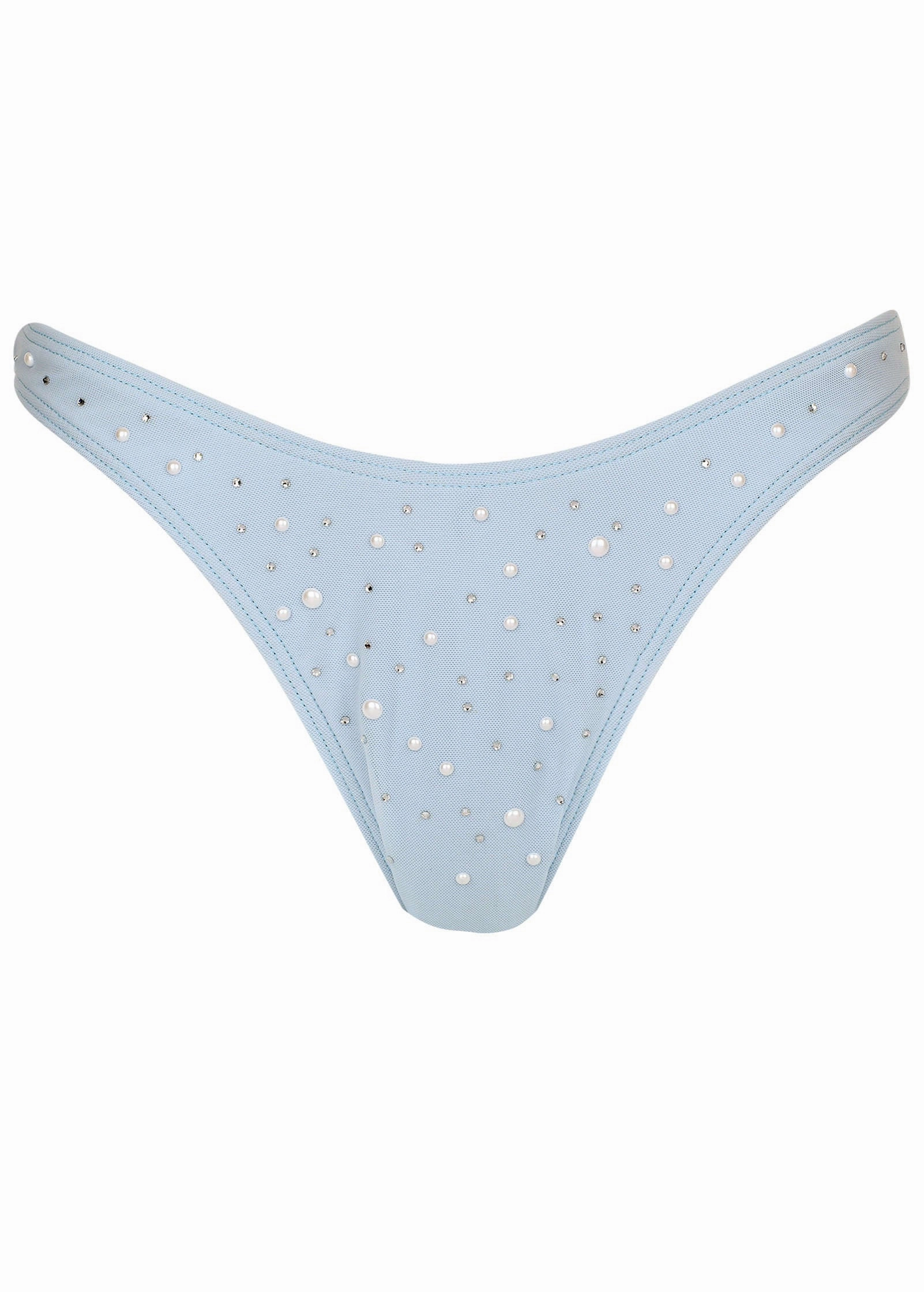 Embellished Malibu Cheeky Bottom - Light Blue