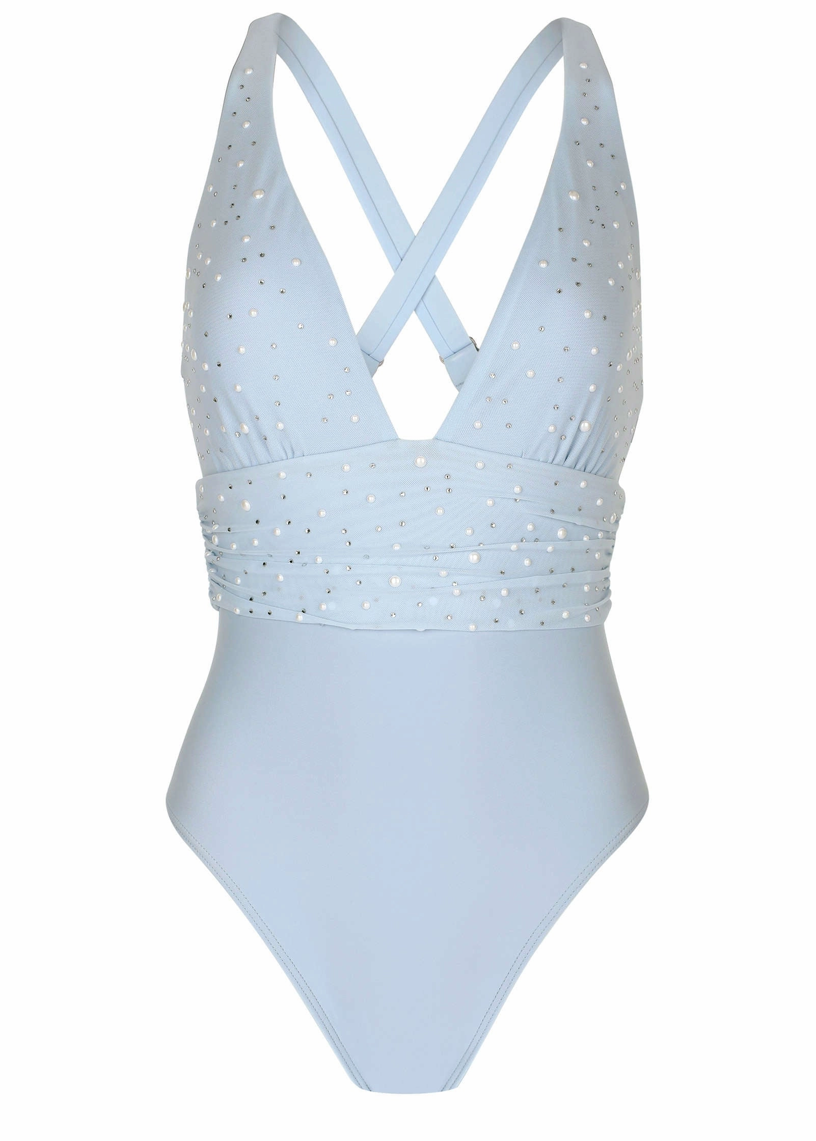 Embellished One-Piece - Light Blue