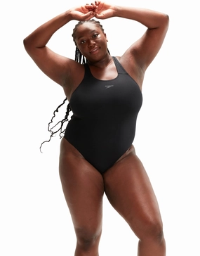Endurance Plus Medalist Swimsuit - Black/Plus Size minimalistic swimsuits women, sleek swimwear styles