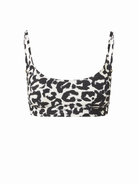 Erika Top Mia Leopard strapless swimwear tops, lightweight swim tops