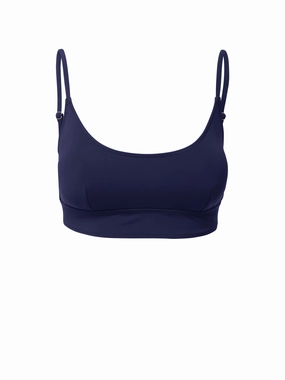 Erika Top Navy Satin fashionable beach swimwear, modern womens bikinis