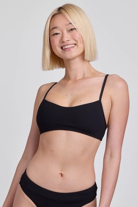Eryn Bikini Top -  Black all purpose swimwear, comfortable swimwear for everyone