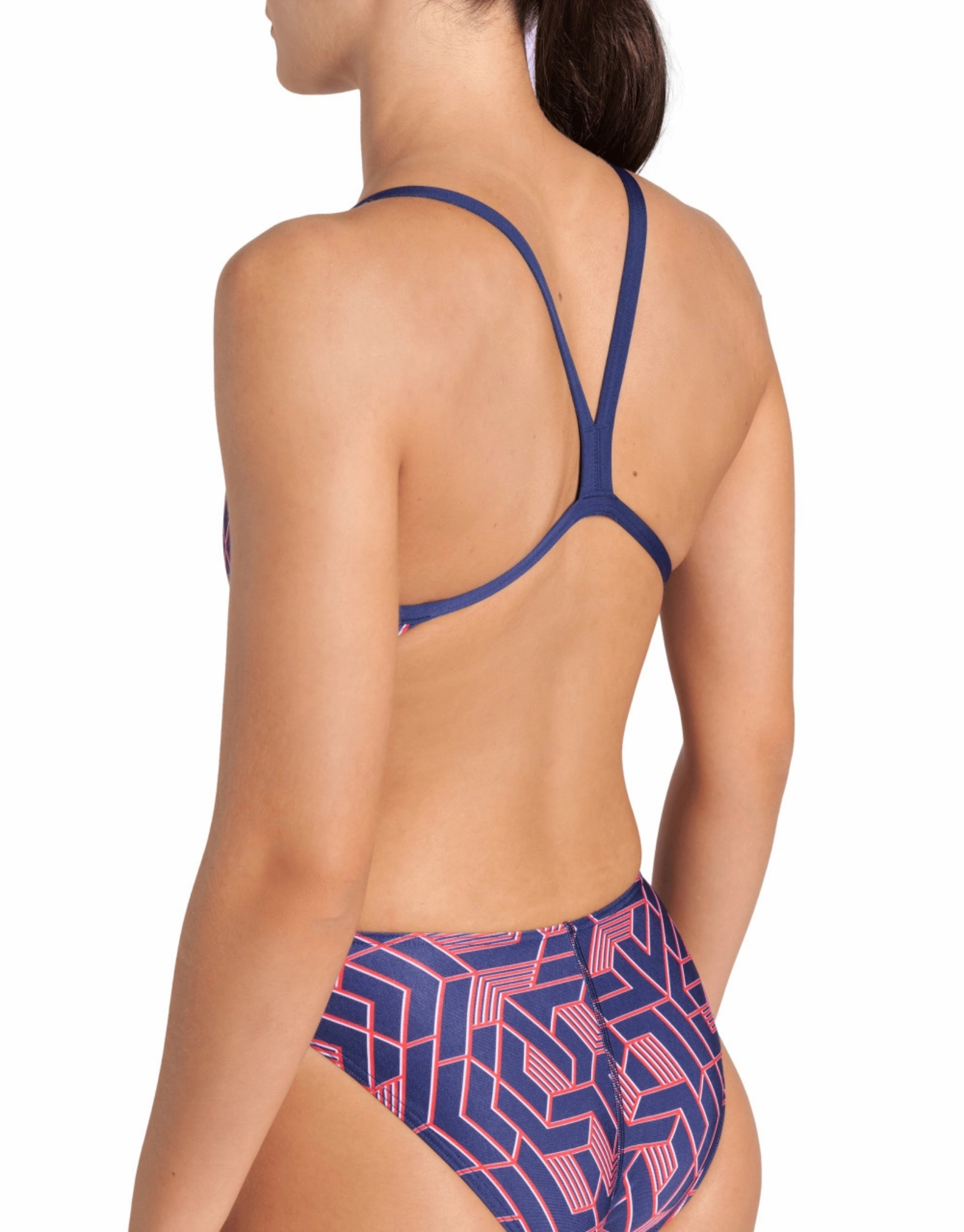 Escape Challenge Back Swimsuit - Navy/Team Red