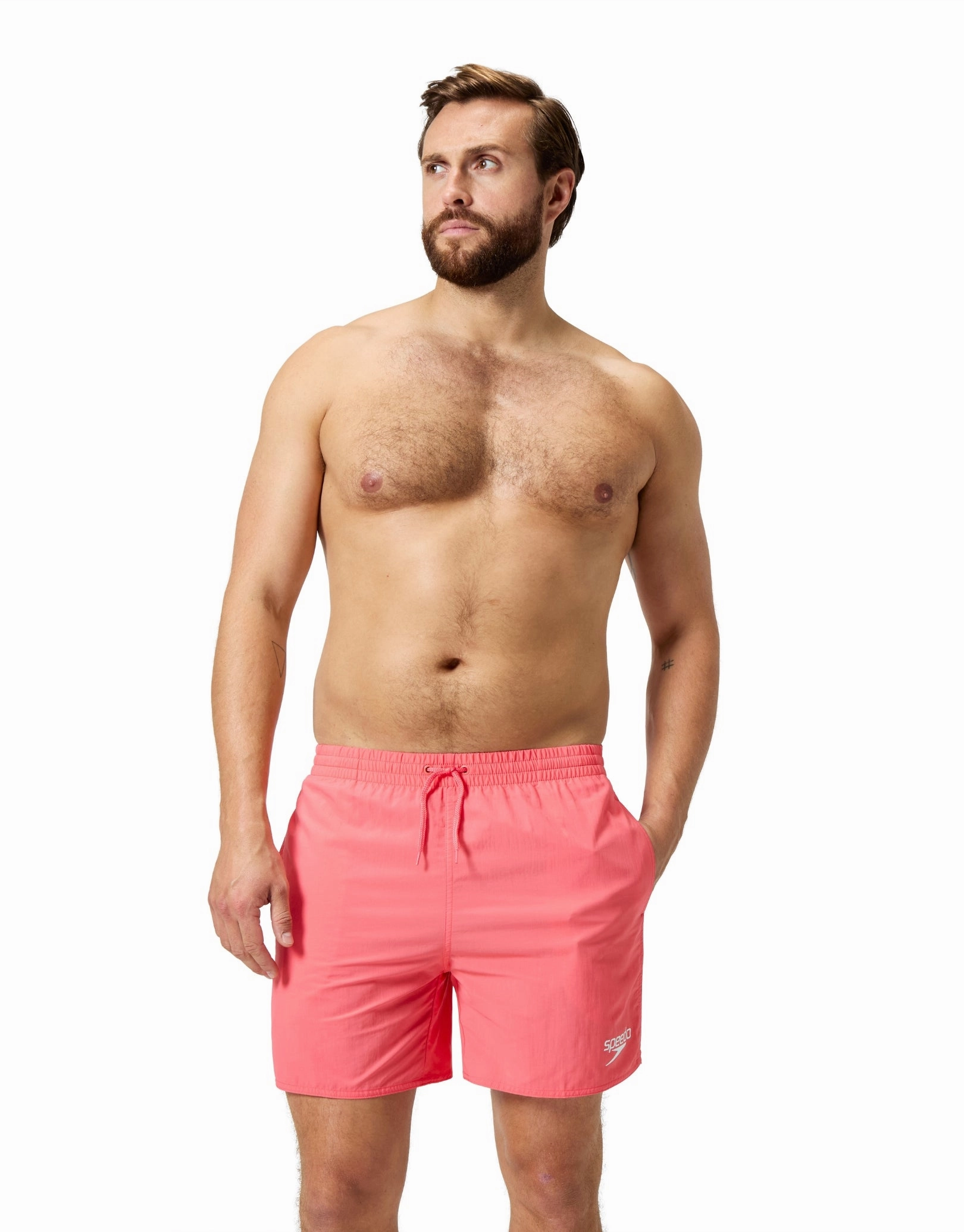 Essentials 16" Watershorts - Coral Orange casual mens swimwear, affordable swimwear for men