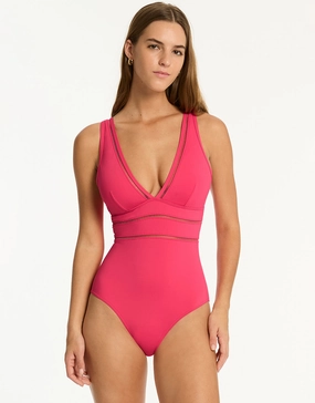 Essentials Edit Spliced Swimsuit - Roseberry womens resort swimwear, flattering one-piece swimsuits