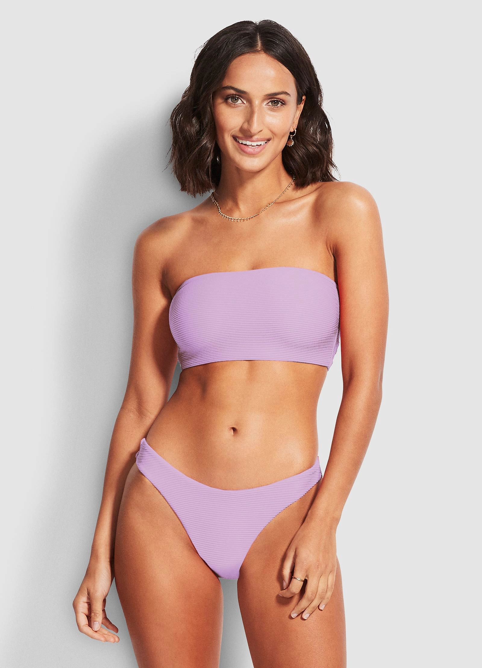 Essentials High Cut Pant - Lilac push up bikinis women, sporty womens bikini sets
