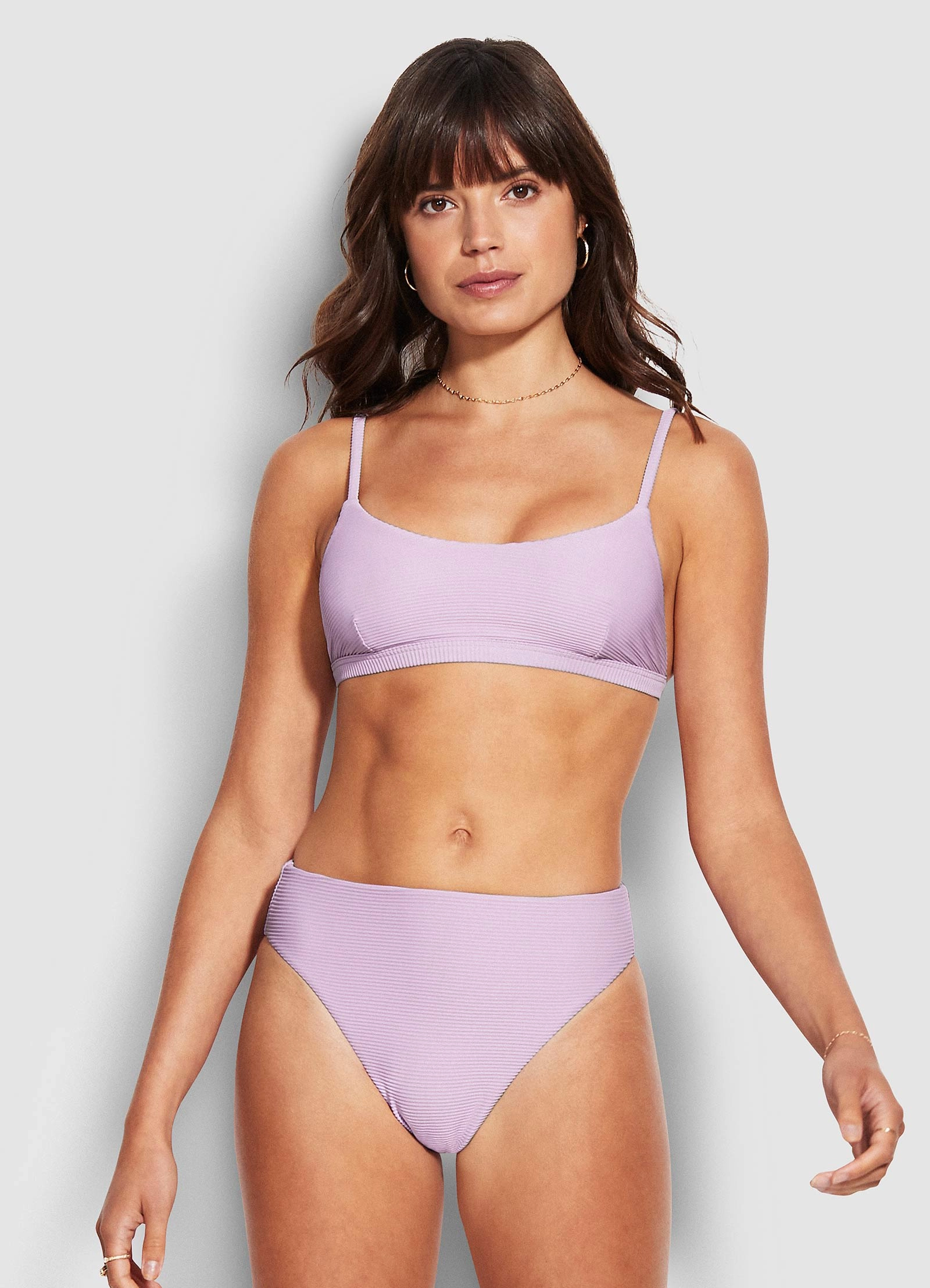 Essentials High Rise Pant - Lilac push up bikinis women, sporty womens bikini sets