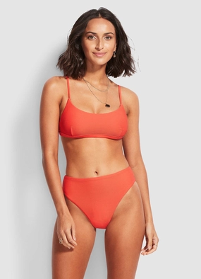 Essentials High Rise Pant - Sugar Coral affordable swimwear for women, chic swimsuits for women