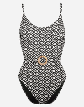 Ethno Craft Swimsuit - Black Canvas pool-ready swimwear for women, trendy swimwear collection