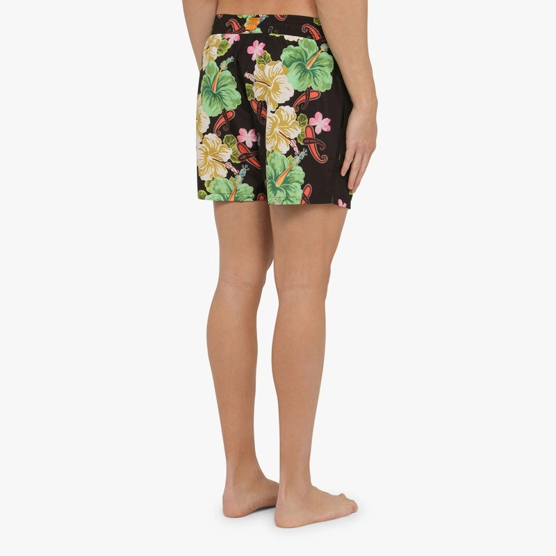 Etro Men's Swimming Costume With Multicolou Flower Print