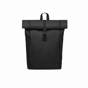Gaston Luga Splash Rolltop Backpack 16" - Black Stylish Weekend Bag