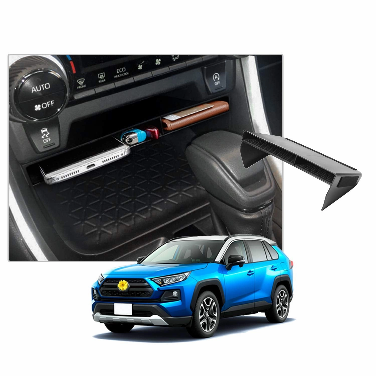 For Toyota Rav4 5 Central Control Multifunctional Storage Tray 2019  Online Exclusive Offer