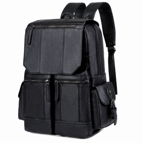 Fashion Vintage Pu Leather Men'S Backpack Travel Organizer Case Travel Messenger Bag
