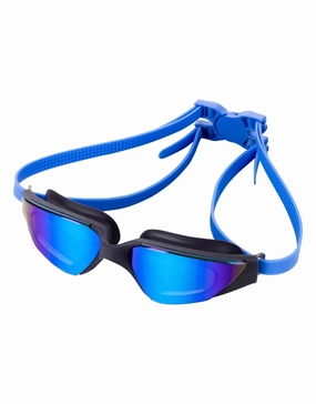 Fashy Splash II Mirrored Adult Swim Goggles - Blue/Black adult swim goggles, best swim goggles for adults