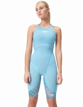 Fastskin LZR Ignite Kneeskin - Limited Edition - Light Blue/Red competition swimwear for women, women's racing swimsuits