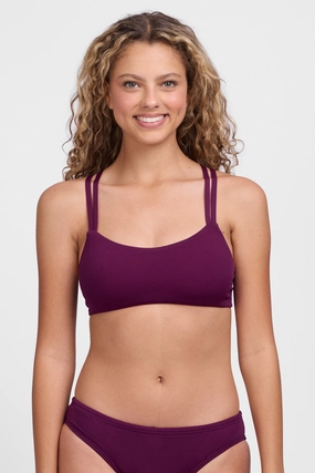 Fendrick Bikini Top - Cabernet inclusive swimwear styles, all season swimwear options