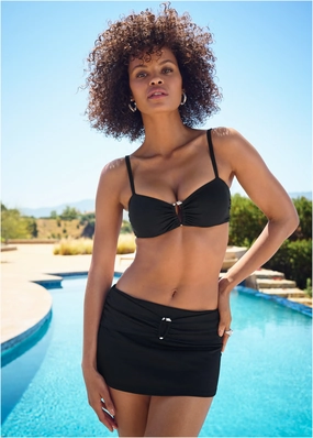 Fierce Ring Bikini Top - Black Beauty supportive swim tops, printed bikini tops