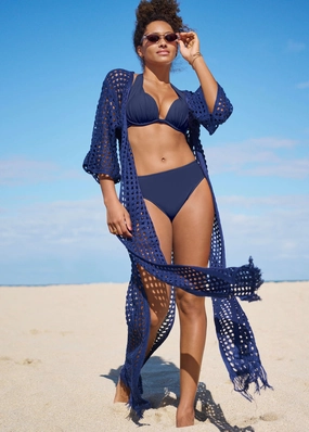 Fiji Moderate Bottom - Ultramarine Blue modest swim bottoms women, comfortable bikini bottoms