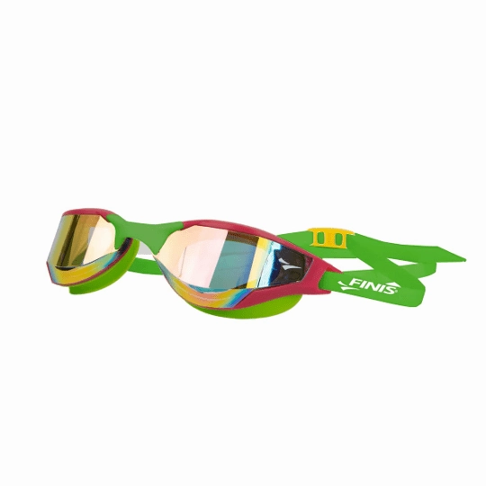 Finis Hayden Mirror Goggle - Green/Pink anti fog swim goggles, swim training goggles