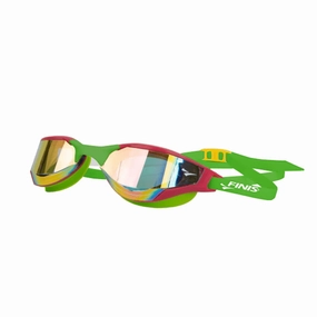 Finis Hayden Mirror Goggle - Green/Pink anti fog swim goggles, swim training goggles
