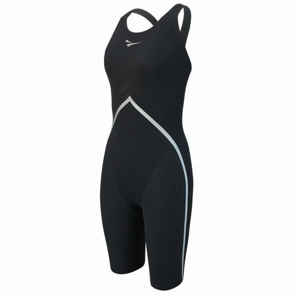 FINIS Rival Open Back Women's Kneeskin - Black performance swimwear for women, athletic swimsuits