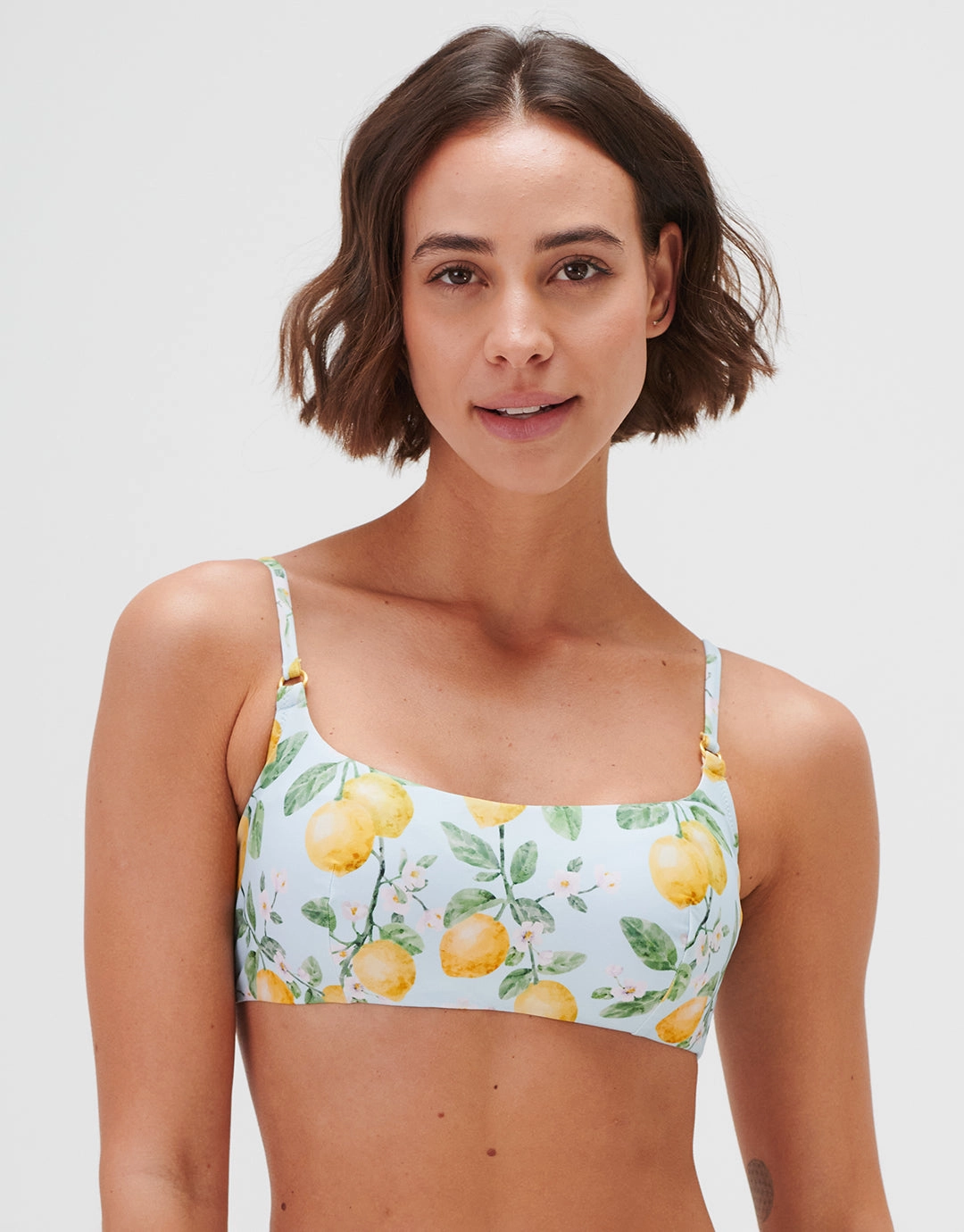 Fior di Limone Bralette Bikini Top - Sorrento Sky full coverage swim tops, cute bikini tops