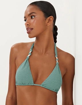 Firenze Paula Tri Bikini Top - Seaglass full coverage swim tops, cute bikini tops