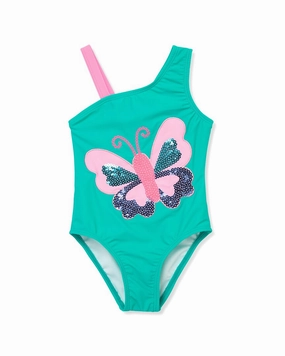 Flapdoodles Butterfly Applique Swimwear stylish teen girl swimsuits, teen girls swimwear sets