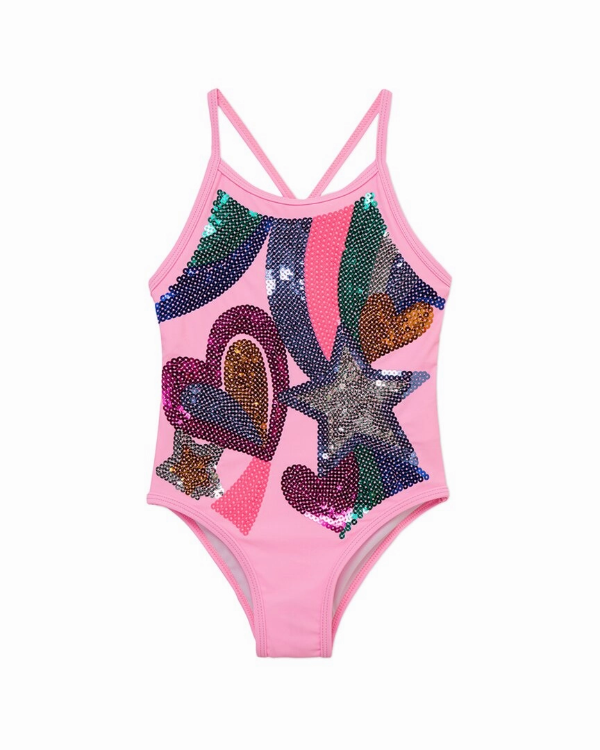 Flapdoodles Comic Sequin Swimsuit stylish teen girl swimsuits, teen girls swimwear sets
