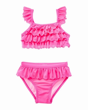 Flapdoodles Eyelet 2pc Swim Set cute swimsuits for teen girls, modest teen swimwear