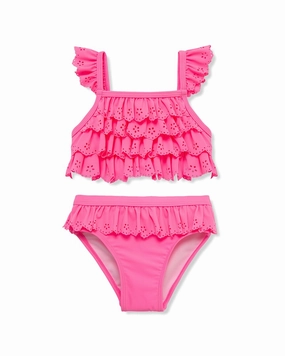 Flapdoodles Eyelet 2pc Swimsuit stylish teen girl swimsuits, teen girls swimwear sets