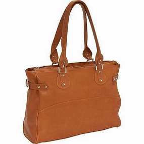 Business Duffel Bag Piel Leather Large Ladies Side Strap Tote